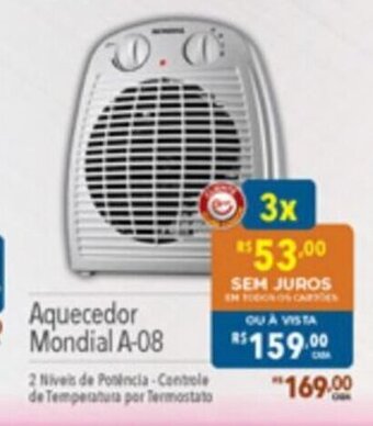 Supermercados Condor Aquecedor Mondial A-08 oferta