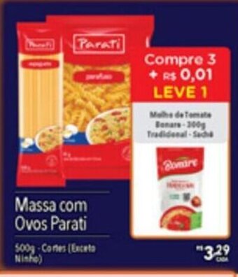 Supermercados Condor Massa com Ovos Parati 500g oferta