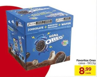 Carrefour Favoritos Oreo caixa - 190,5g oferta