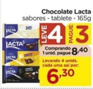 Carrefour Chocolate Lacta sabores - tablete - 165g oferta