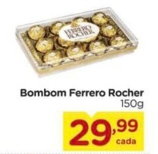 Carrefour Bombom Ferrero Rocher 150g oferta