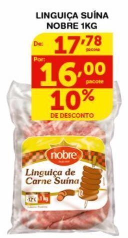 Roldão Linguiça suína nobre 1kg oferta