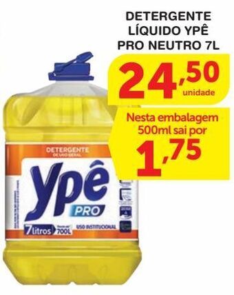 Roldão Detergente líquido ypê pro neutro 7l oferta