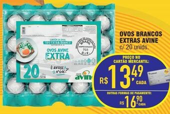 Mercantil Rodrigues Ovos brancos extras avine c/ 20 unids. oferta
