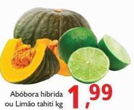 Supermercados ABC Abóbora híbrida ou limão tahiti kg oferta