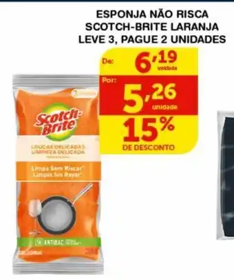 Esponja não risca scotch-brite laranja leve 3 pague 2 unidades