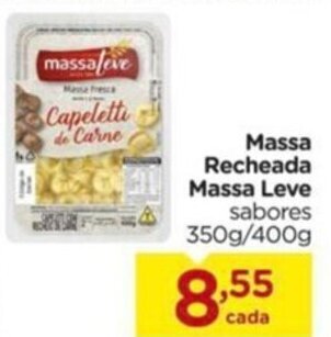 Carrefour Massa Recheada Massa Leve sabores 350g/400g oferta