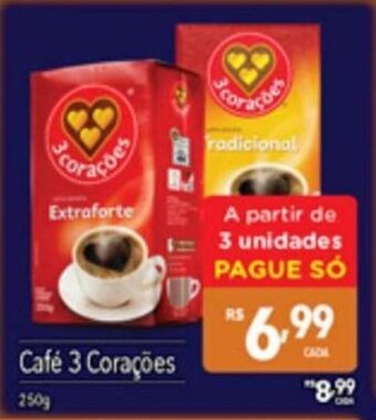 Supermercados Condor Café 3 Corações 250g oferta