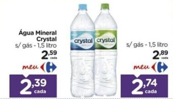 Carrefour Água Mineral Crystal s/ gás - 1,5 litro oferta