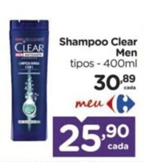 Carrefour Shampoo Clear Men tipos - 400ml oferta