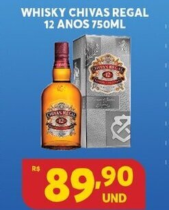 Atacadão Centro Sul Whisky Chivas Regal 12 Anos 750ml oferta