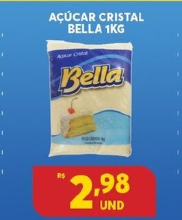 Atacadão Centro Sul Acucar Cristal Bella 1kg oferta