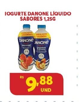Atacadão Centro Sul Iogurte Danone liquido Sabores 1.250g oferta