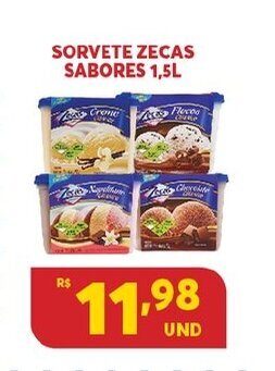 Atacadão Centro Sul Sorvete Zecas Sabores 1.5L oferta