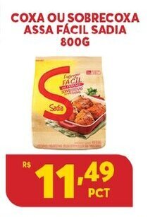 Atacadão Centro Sul Coxa ou Sobrecoxa Assa Facil Sadia 800g oferta