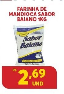 Farinha de Mandioca Sabor Baiano 1kg
