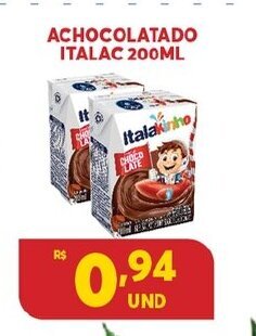 Atacadão Centro Sul Achocolatado Italac 200ml oferta