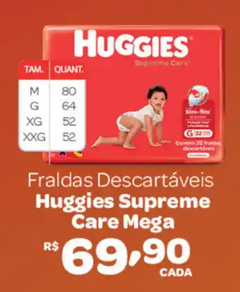 Fort Atacadista Fraldas Descartaveis Huggies Supreme Care Mega oferta