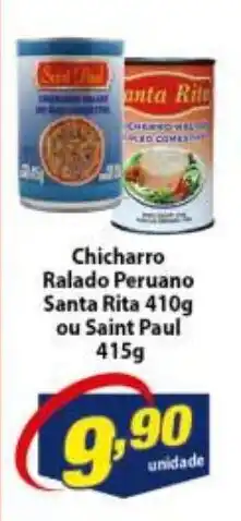 Vencedor Atacadista Chicharro ralado Peruano Santa Rita 410g ou Saint Paul 415g oferta