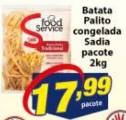 Vencedor Atacadista Batata Palito congelada Sadia pacote 2kg oferta