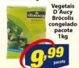 Vegetais D'Aucy Brocolias Congelado pacote 1kg
