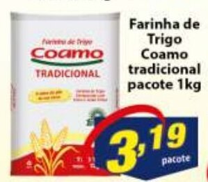 Vencedor Atacadista Farinha de Trigo Coamo Tradicional pacote 1kg oferta