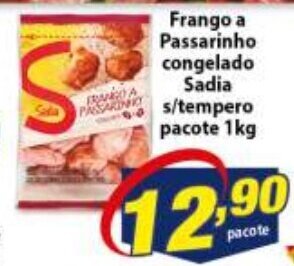 Vencedor Atacadista Frango a passarinho congelado Sadia s/tempero pacote 1kg oferta
