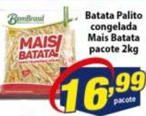 Vencedor Atacadista Batata palito congelada Mais Batata pacote 2kg oferta