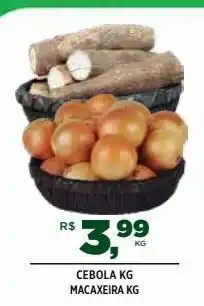 Cebola kg, macaxeira kg
