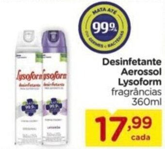 Carrefour Desinfetante Aerossol Lysoform fragrâncias 360ml oferta