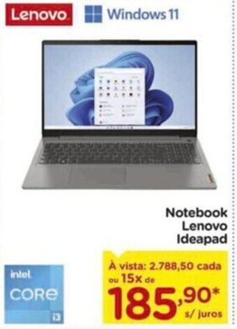 Carrefour Notebook Lenovo Ideapad oferta