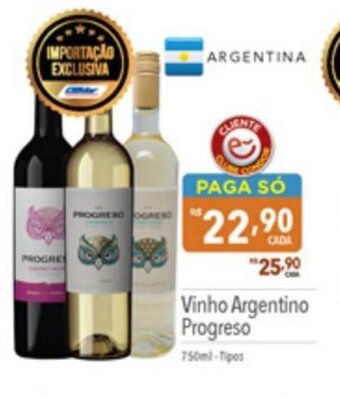 Supermercados Condor Vinho Argentino Progreso 750ml-Tipos oferta