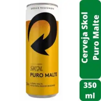 Barracão Supermercado Cerveja american lager premium puro malte skol lata sleek 350ml oferta