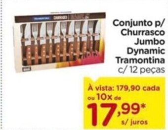 Carrefour Conjunto p/ Churrasco Jumbo Dynamic Tramontina c/12 peças oferta