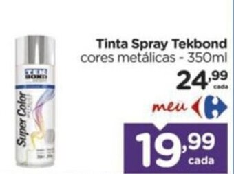 Carrefour Tinta Spray Tekbond cores metálicas - 350ml oferta