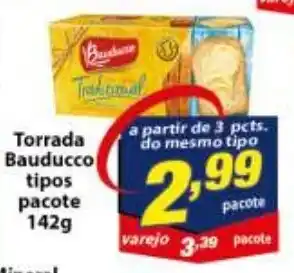 Vencedor Atacadista Torrada Bauducco tipos pacote 142g oferta