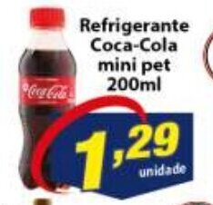 Vencedor Atacadista Refrigerante Coca Cola mini pet 200ml oferta
