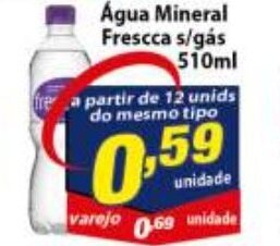 Vencedor Atacadista Agua Mineral Frescca s/ gas 510ml oferta