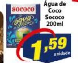 Vencedor Atacadista Agua de Coco Sococo 200ml oferta