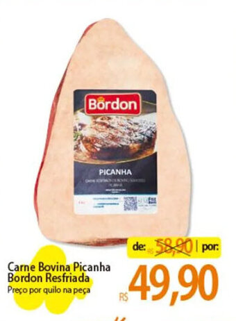 Atacadão Carne Bovina Picanha Bordon Resfriada Preço por quilo na peça oferta