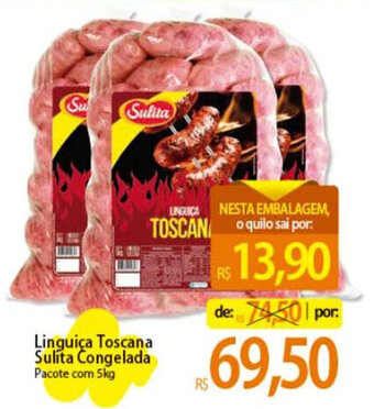 Atacadão Linguiça Toscana Sulita Congelada Pacote com 5kg oferta