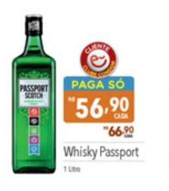 Supermercados Condor Whisky Passport 1 litro oferta
