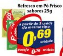 Vencedor Atacadista Refresco em po Frisco Sabores 25g oferta