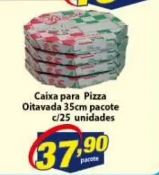 Vencedor Atacadista Caixa Para Pizza Oitavada 35cm pacote c/25 unidades oferta