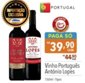 Supermercados Condor Vinho Português António Lopes 750ml-Tipos oferta