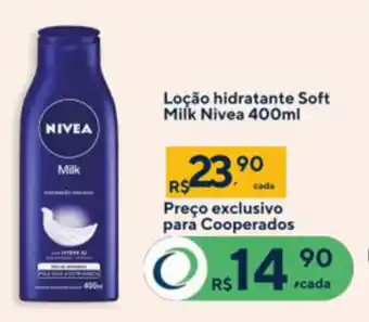 Drogaria Coop Locao hidratante Soft Milk Nivea 400ml oferta