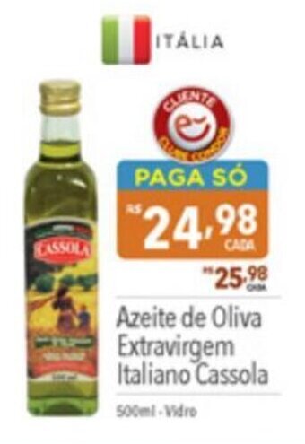 Supermercados Condor Azeite de Oliva Extravirgem Italiano Cassola 500ml-Vidro oferta