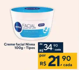 Drogaria Coop Creme facial Nivea 100g tipos oferta