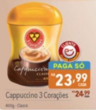 Supermercados Condor Cappuccino 3 Corações 400g oferta