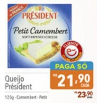 Supermercados Condor Queijo Président 125g-Camembert Petit oferta